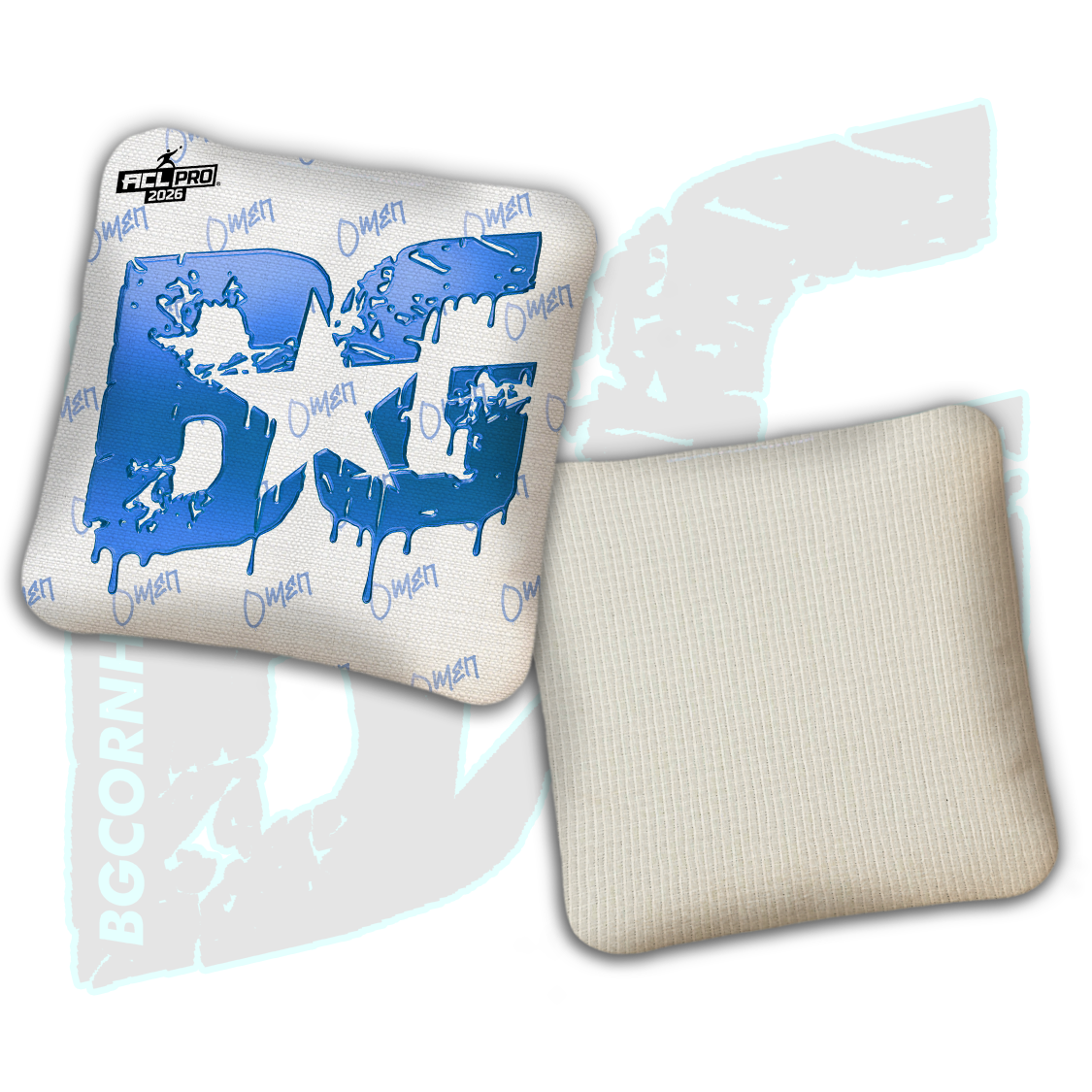 2026 BG Multiple Bag Models "White Liquid Gold" - ACL Pro Stamped Cornhole Bags - SET OF 4 BAGS