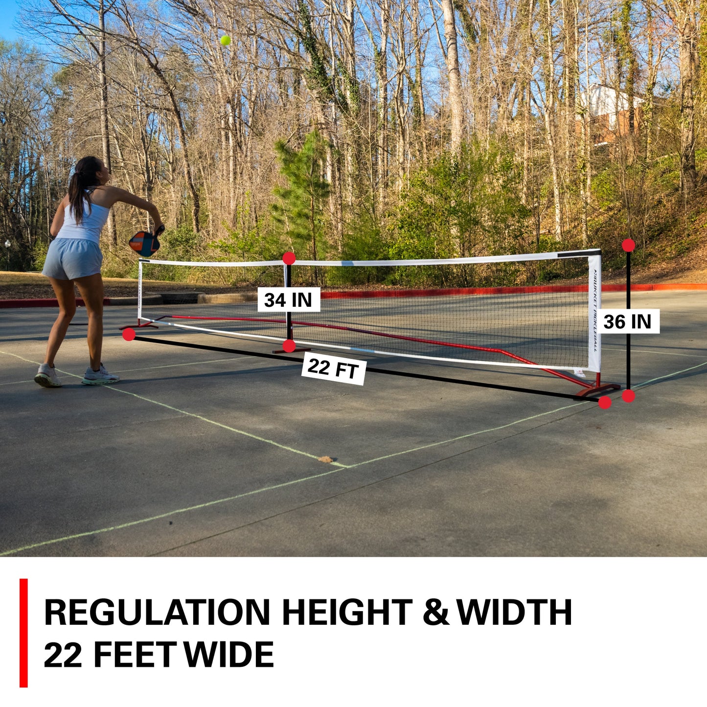 Portable Pickleball Net & Court Marking Set