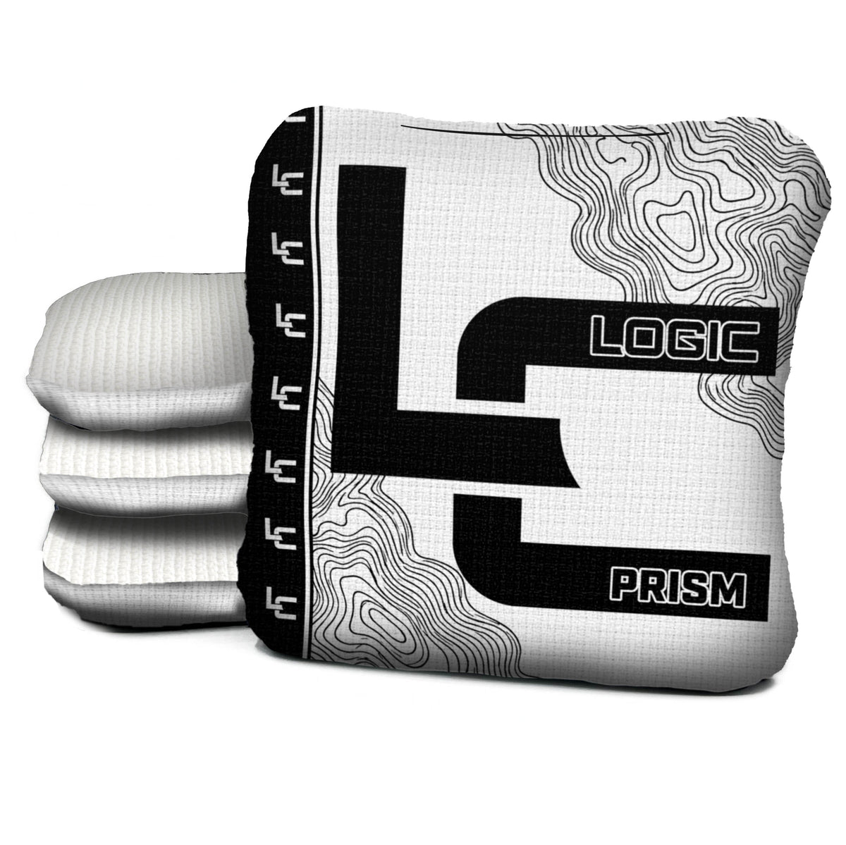 Contour White Black Cornhole Bags - Multiple Series - Set of 4