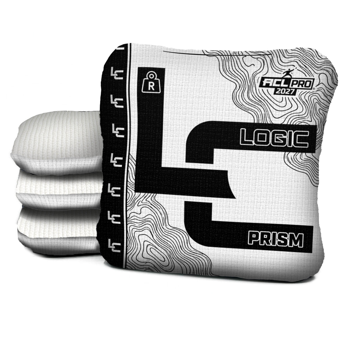 Contour White Black Cornhole Bags - Multiple Series - Set of 4