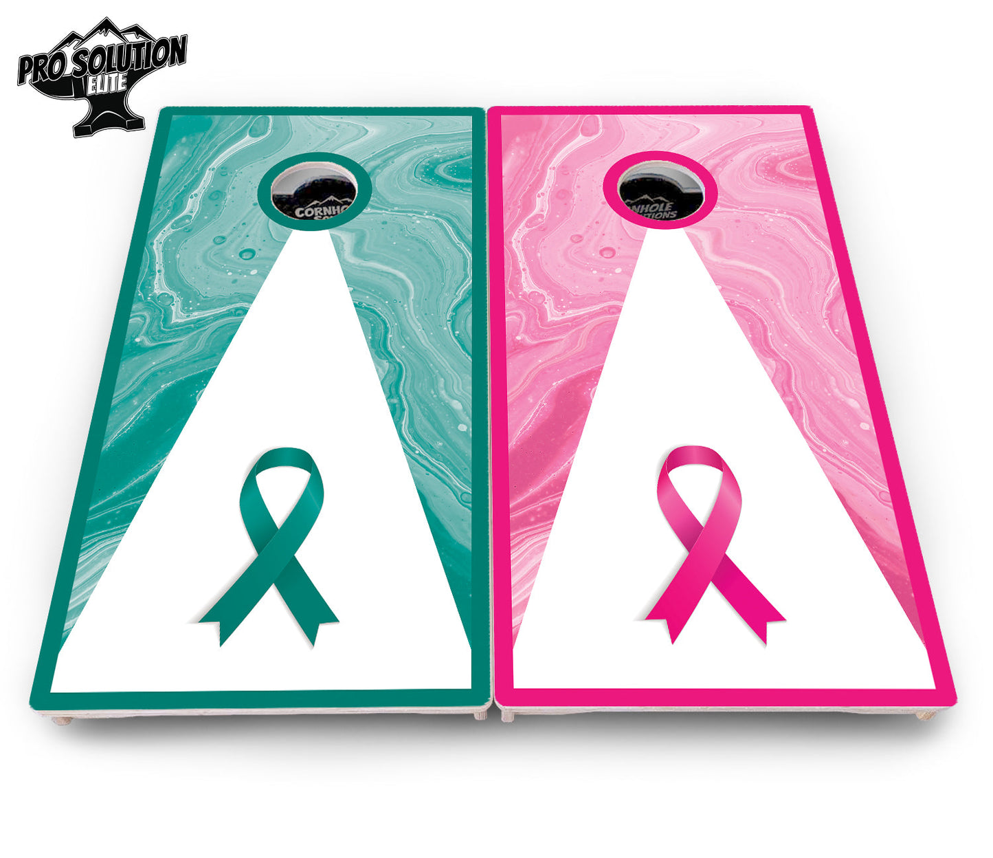 Cancer Awareness Cornhole Boards - Pro Solution Elite Series