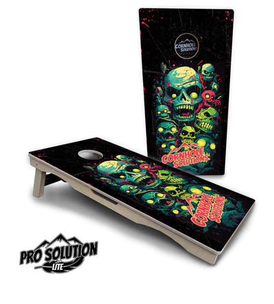 PRO Solution Lite Cornhole Boards - Zombie Heads