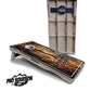 PRO Solution Lite Cornhole Boards - Distressed Live Edge