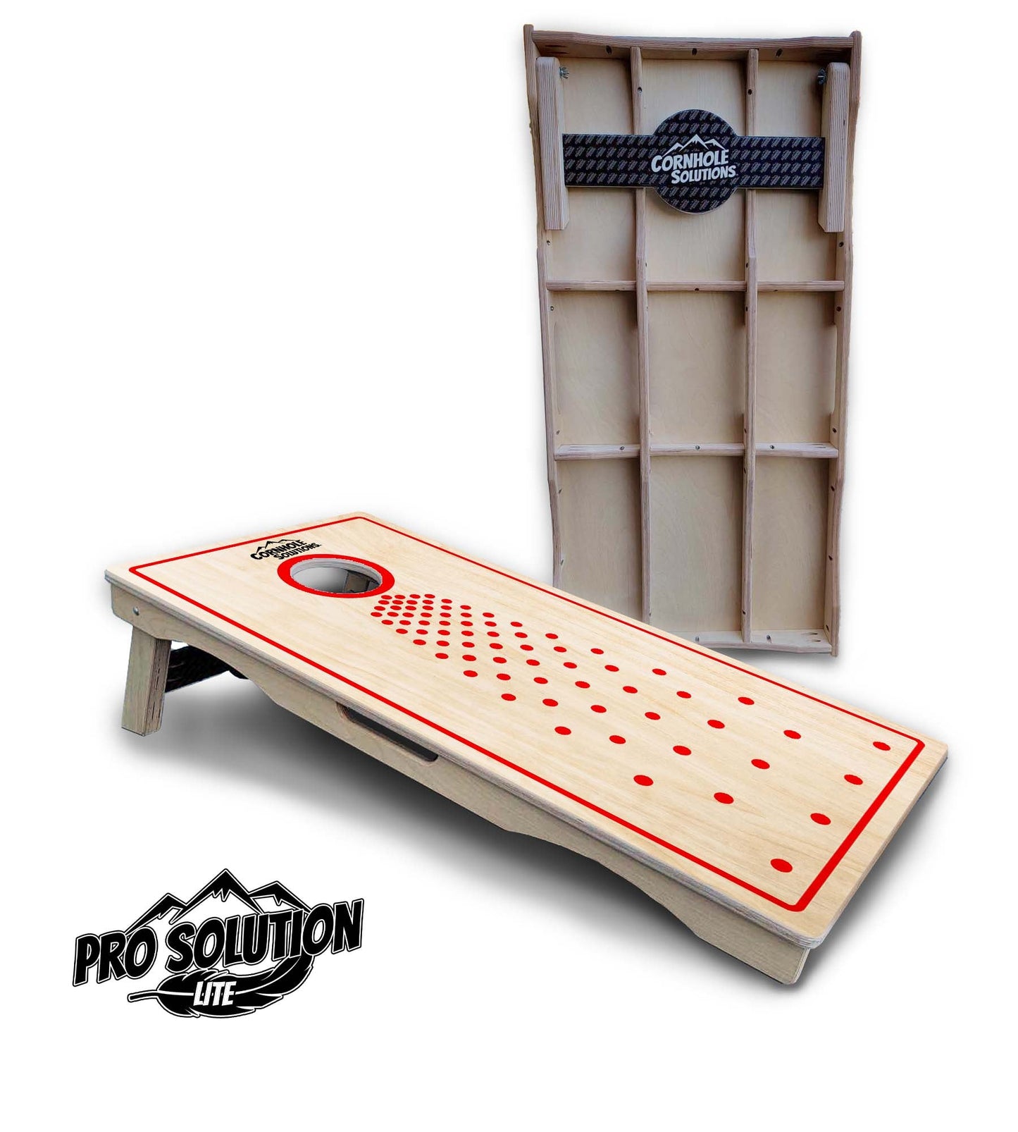 Basic Pop Dots CS Logo Cornhole Boards - Pro Solution Lite Series