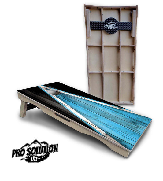 Sky Blue Triangle Cornhole Boards - Pro Solution Lite Series