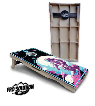 PRO Solution Lite Cornhole Boards - Spaceman Design