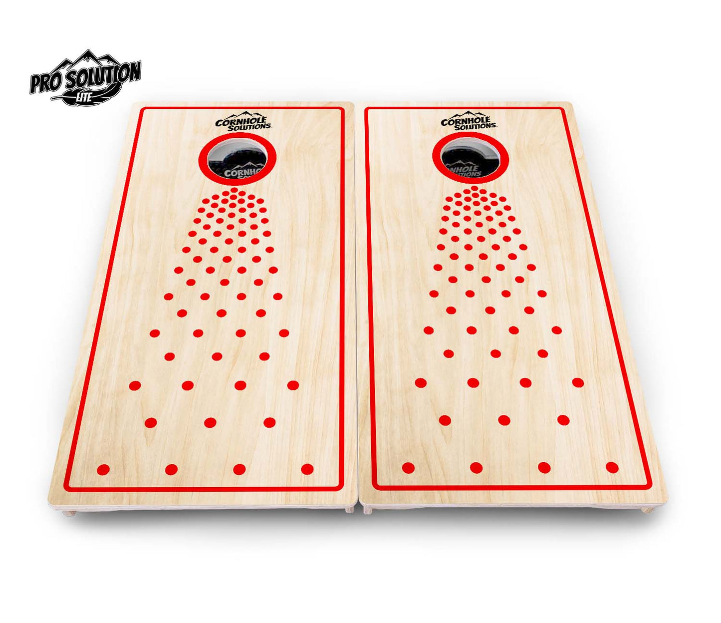 Basic Pop Dots CS Logo Cornhole Boards - Pro Solution Lite Series