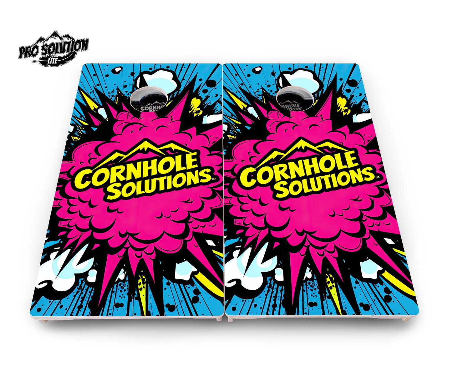 CS Pink Explosion Cornhole Boards - Pro Solution Lite Series