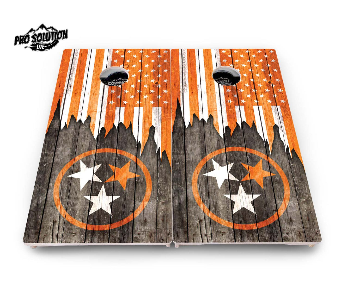 Tennessee & USA Orange Flag Cornhole Boards – Pro Lite or Pro Elite