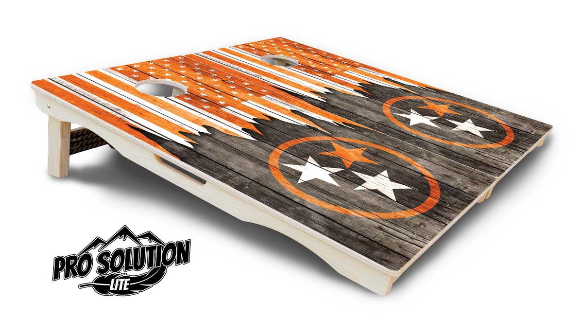 Tennessee & USA Orange Flag Cornhole Boards – Pro Lite or Pro Elite