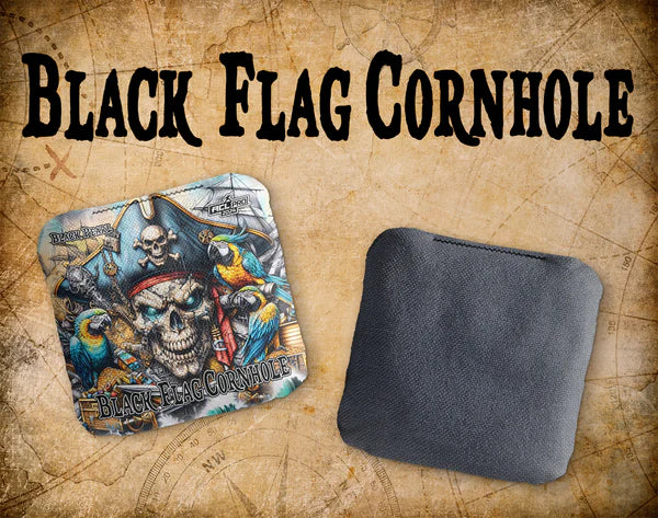 Black Flag Cornhole Bags - Parrot King ACL COMP Bags