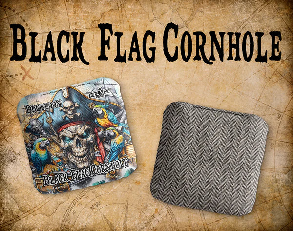 Black Flag Cornhole Bags - Doubloon - Parrot King