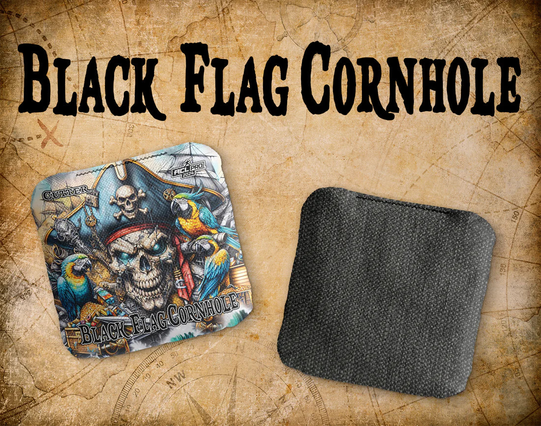 Black Flag Cornhole Bags - Parrot King ACL COMP Bags