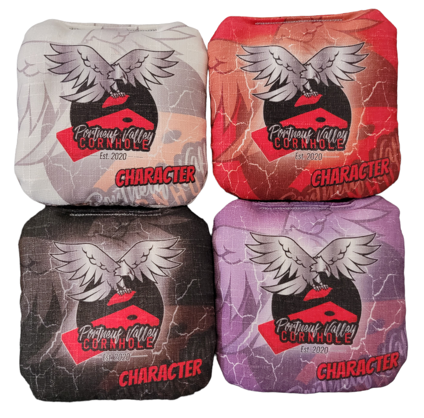 Custom - Pro Cornhole Bags - Regulation 6"x6" – Set of 4 - Character Series