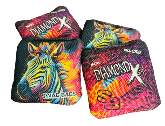 Swag Bags Cornhole - Diamond Mini Cornhole Bags (Zebra Swag)