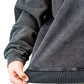 Embossed Spade Crewneck - Washed Charcoal
