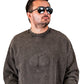 Embossed Spade Crewneck - Washed Iron