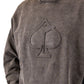 Embossed Spade Crewneck - Washed Iron