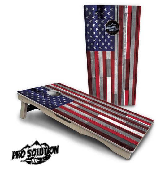 USA / Canada / Union Jack Plank Flag Cornhole Boards - Pro Solution Lite Series
