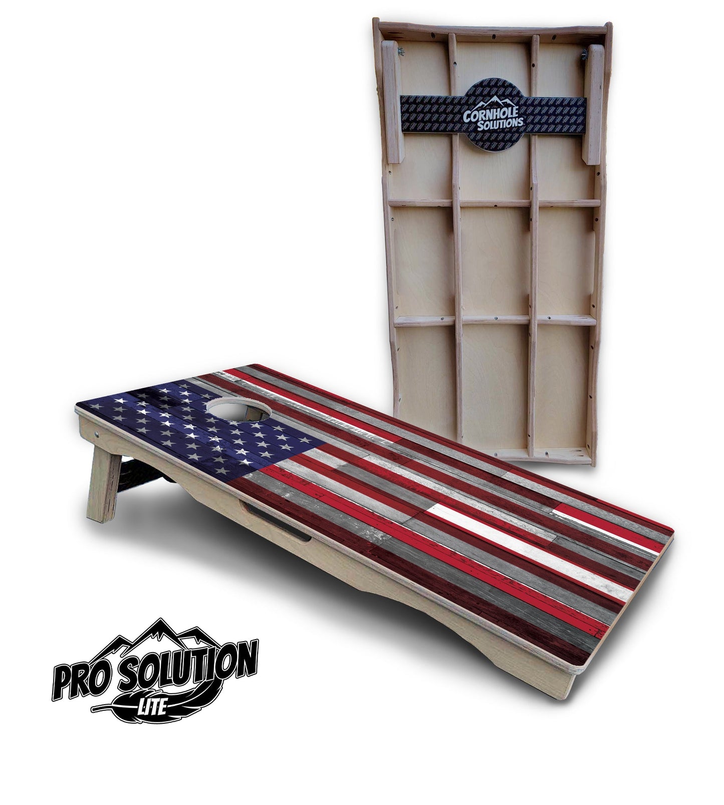 USA / Canada / Union Jack Plank Flag Cornhole Boards - Pro Solution Lite Series