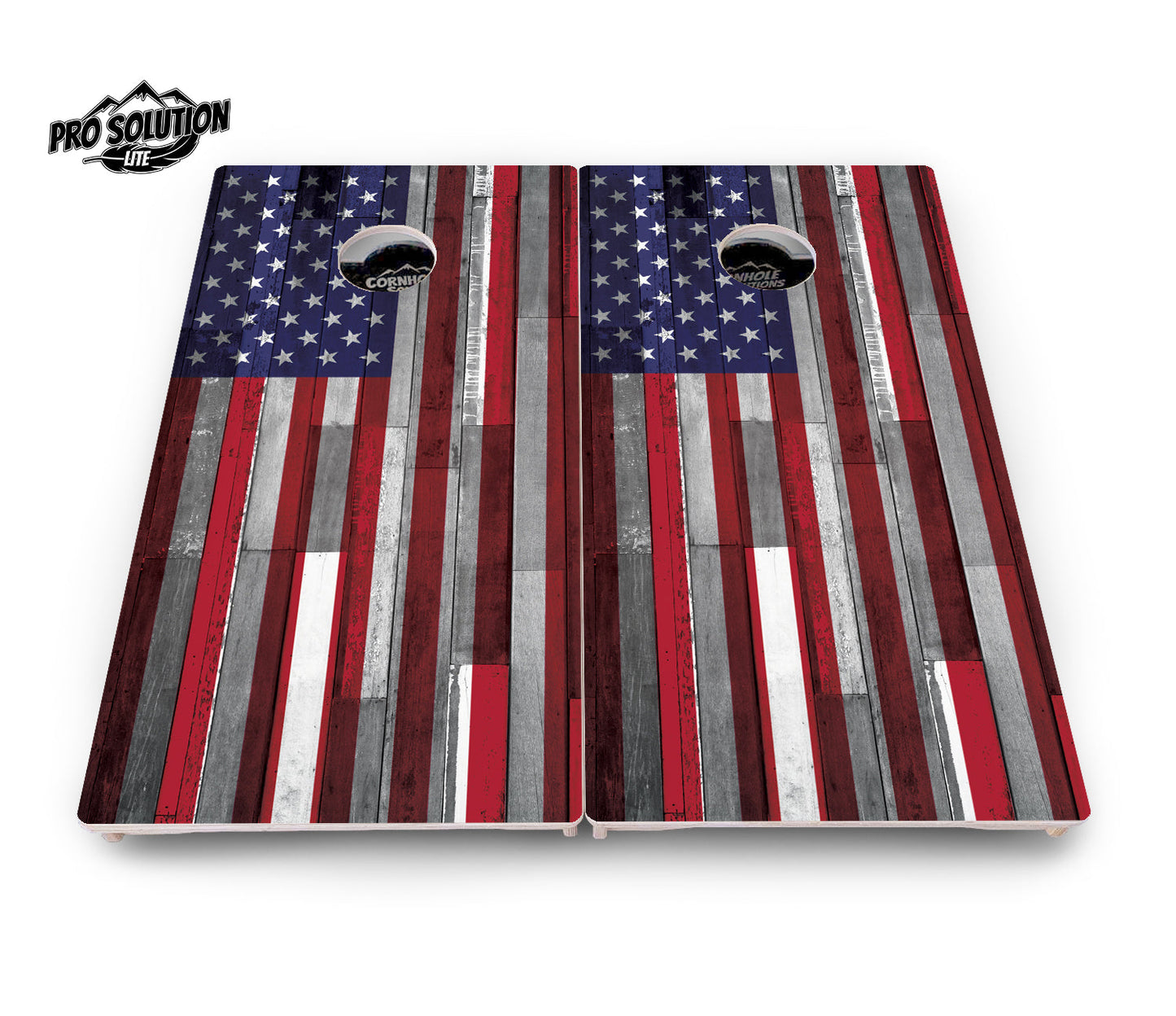 USA / Canada / Union Jack Plank Flag Cornhole Boards - Pro Solution Lite Series