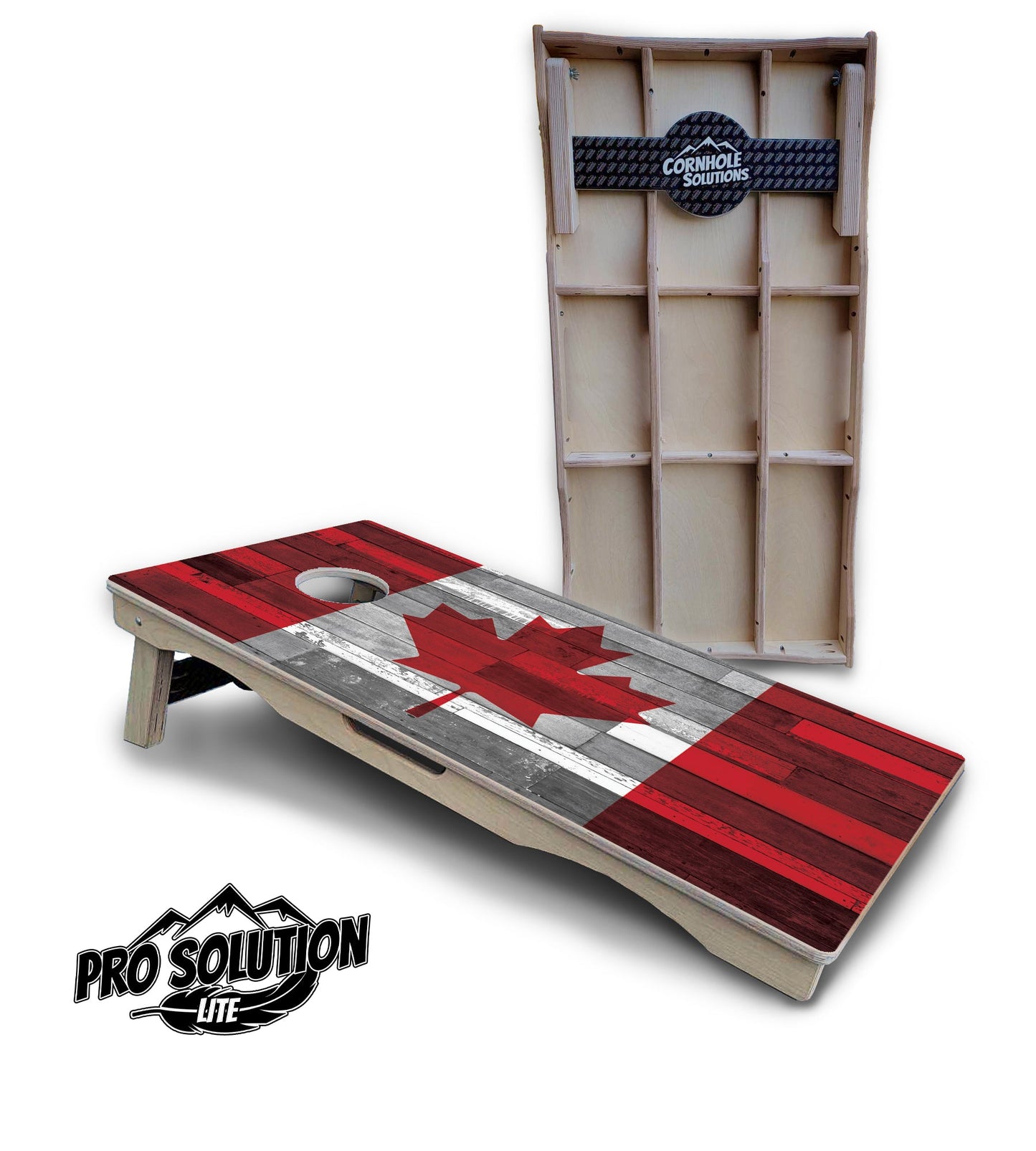 USA / Canada / Union Jack Plank Flag Cornhole Boards - Pro Solution Lite Series