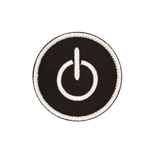 "Power Button" Embroidered Velcro Patch