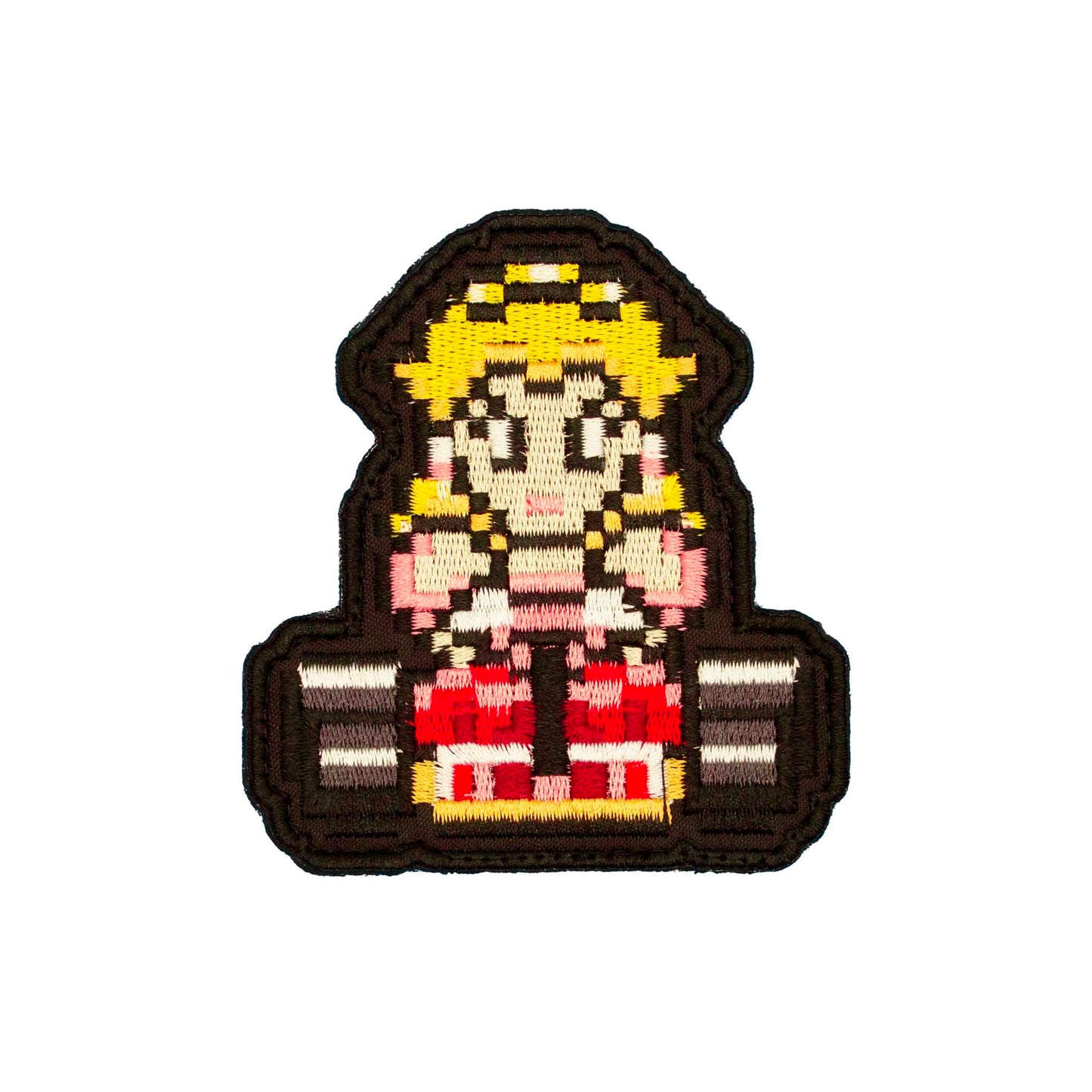 "Princess Peach Mario Cart" Embroidered Velcro Patch