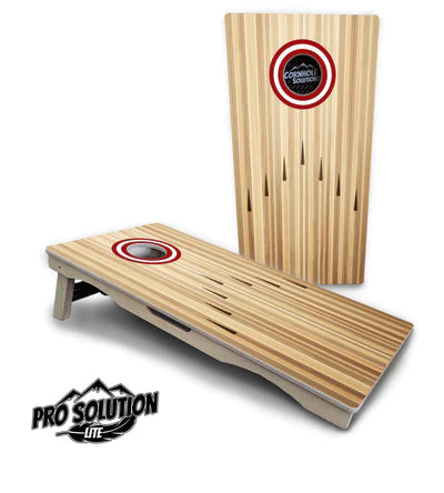 PRO Solution Lite Cornhole Boards - Bowling Lane Design