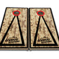 Pro Elite Cornhole Solutions Boards - Burnt CS Triangle Design