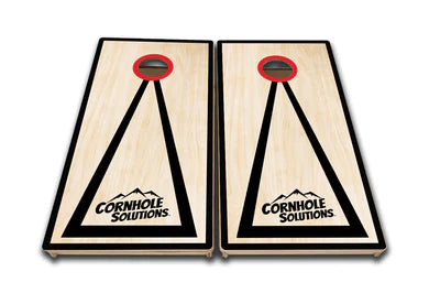 Pro Cornhole Solutions Boards - Red Hole Black Triangle Design