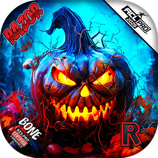 Bone | Pumpkin 1 | ACL PRO Razor Cornhole Bags