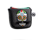 Mustache Sugar Skull - Mallet Putter Cover Gray Camo