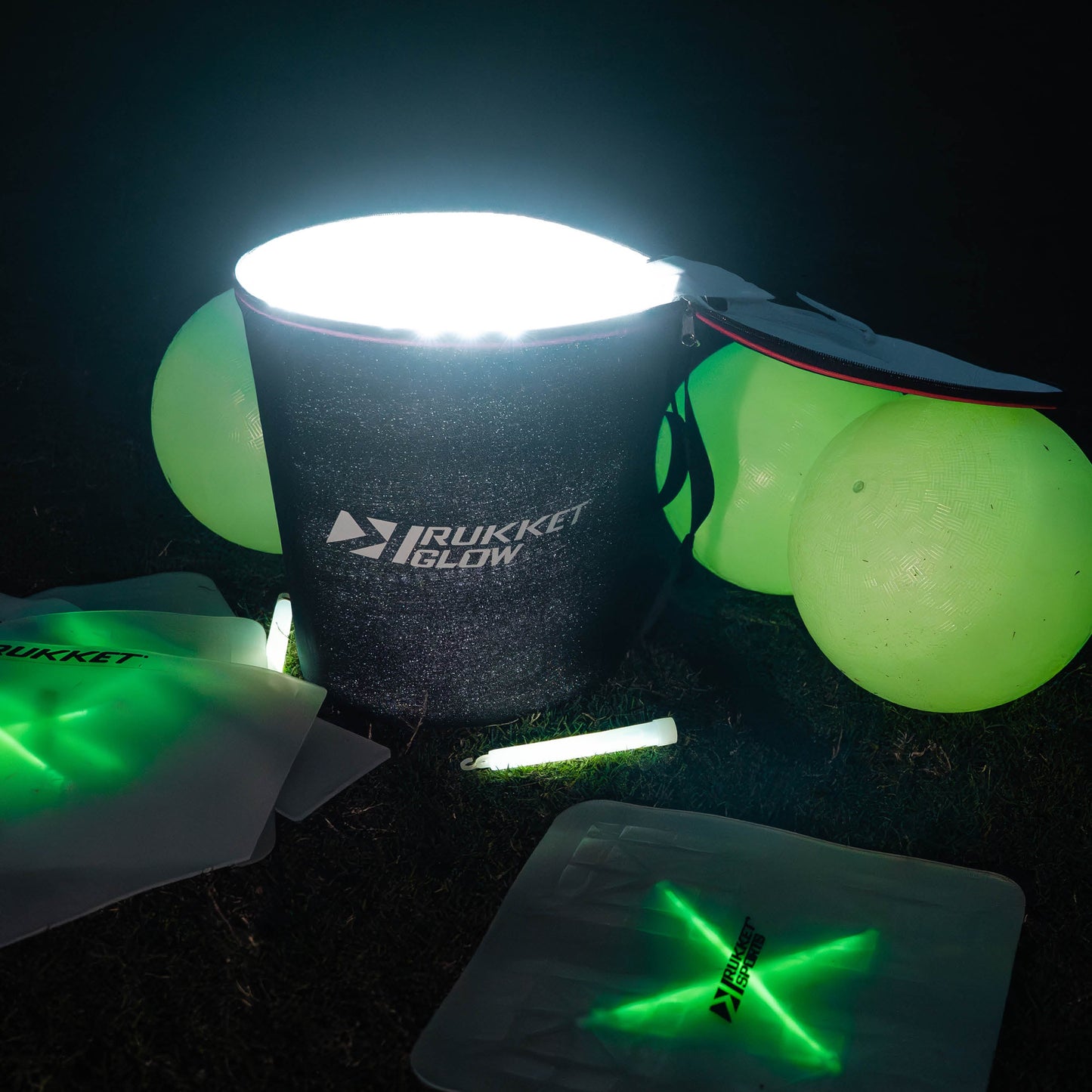 Rukket Glow-in-the-Dark Kickball Game Set with Quick Charger