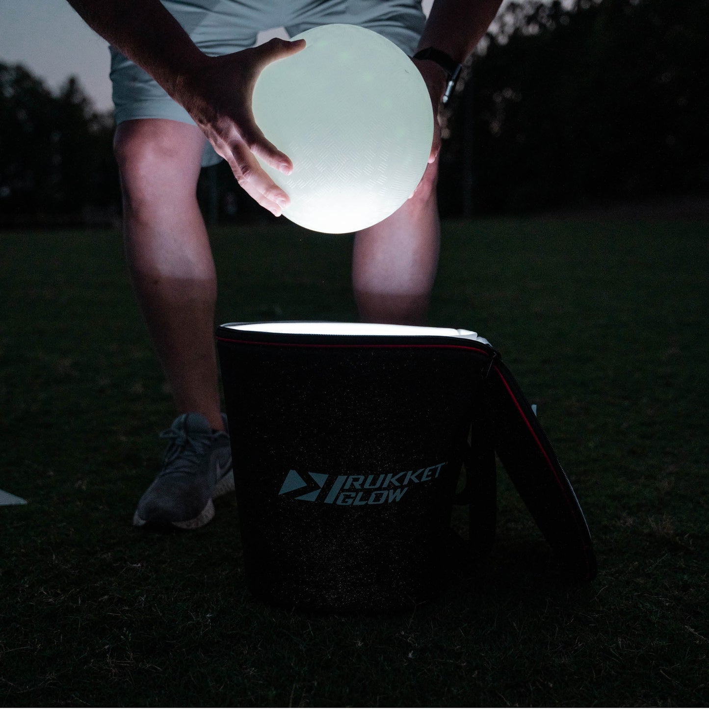 Rukket Glow-in-the-Dark Kickball Game Set with Quick Charger