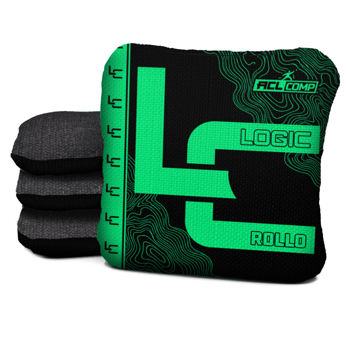 Contour Black Glow Cornhole Bags - Multiple Series - Set of 4