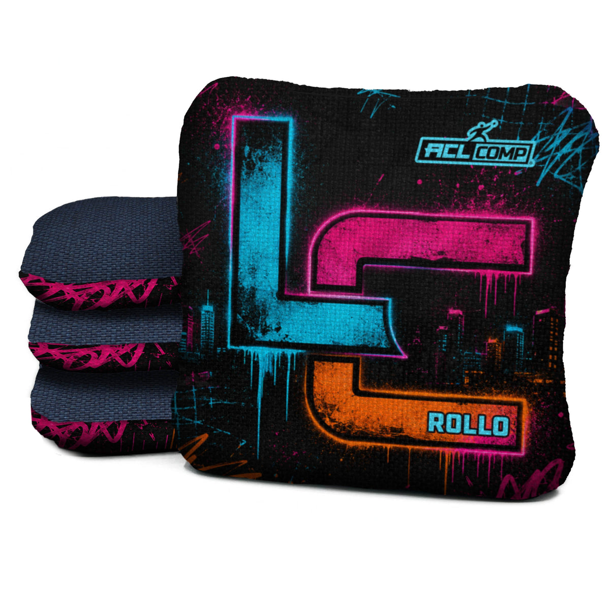 Neon After Dark - Cornhole Bags - Multiple Bag Series - Set of 4