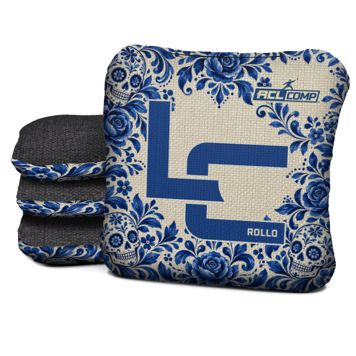 Calavera Cobalt - Cornhole Bags - Multiple Series - Set of 4