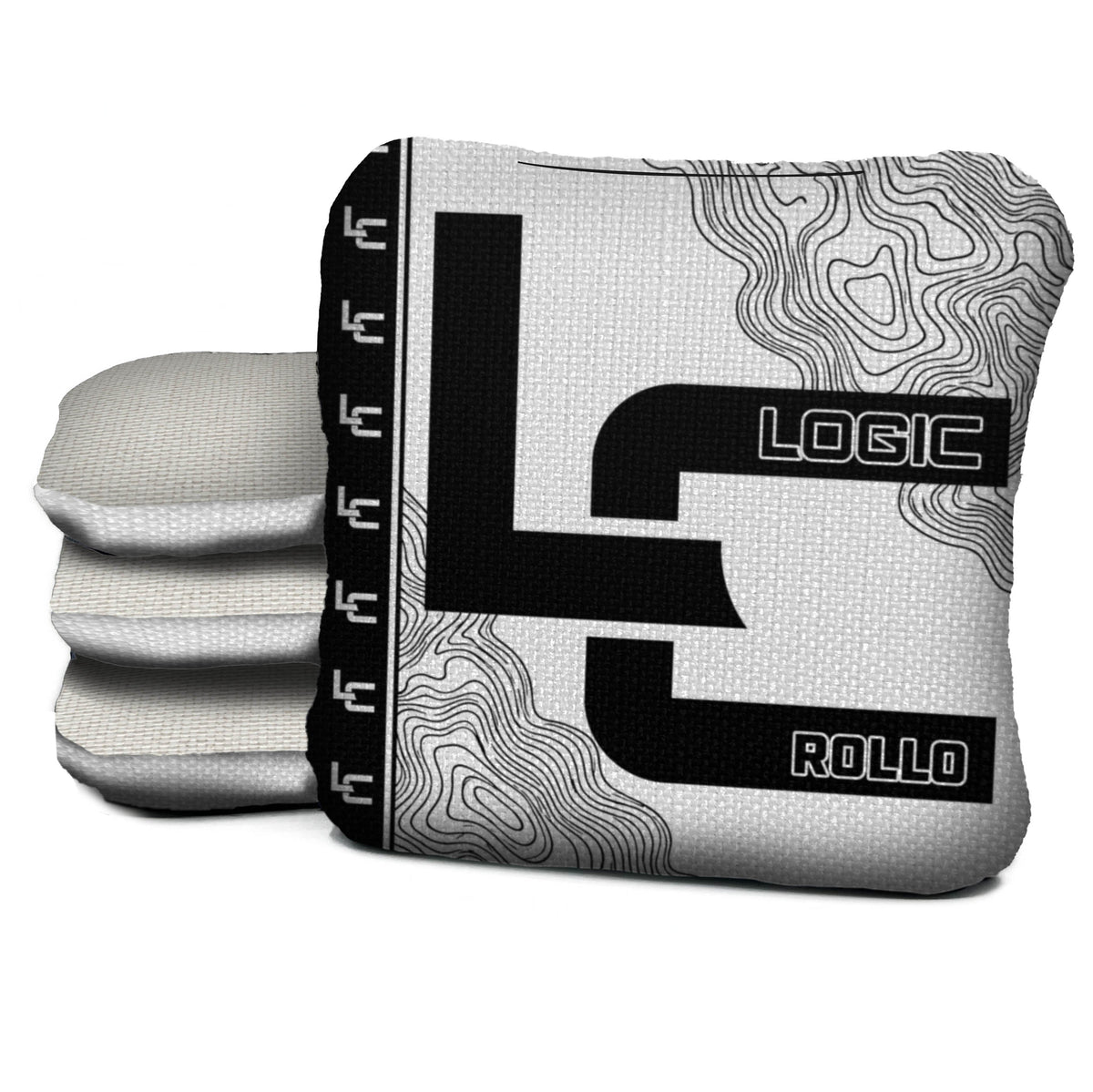 Contour White Black Cornhole Bags - Multiple Series - Set of 4