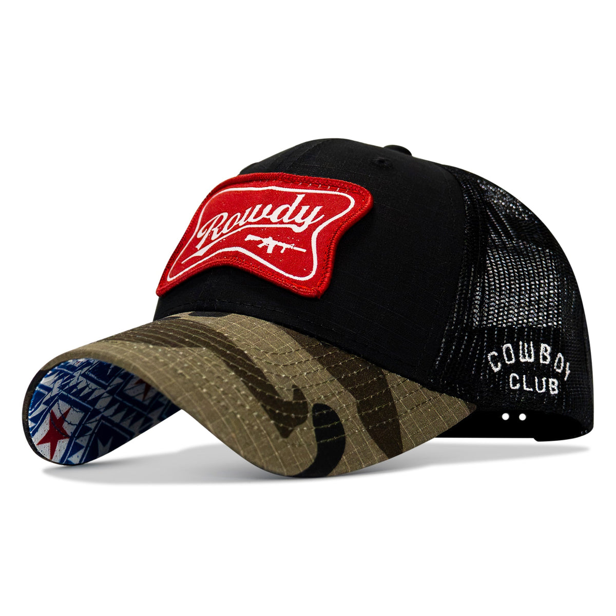 Rowdy Beer Logo Patch Original Ripstop Snapback Hat