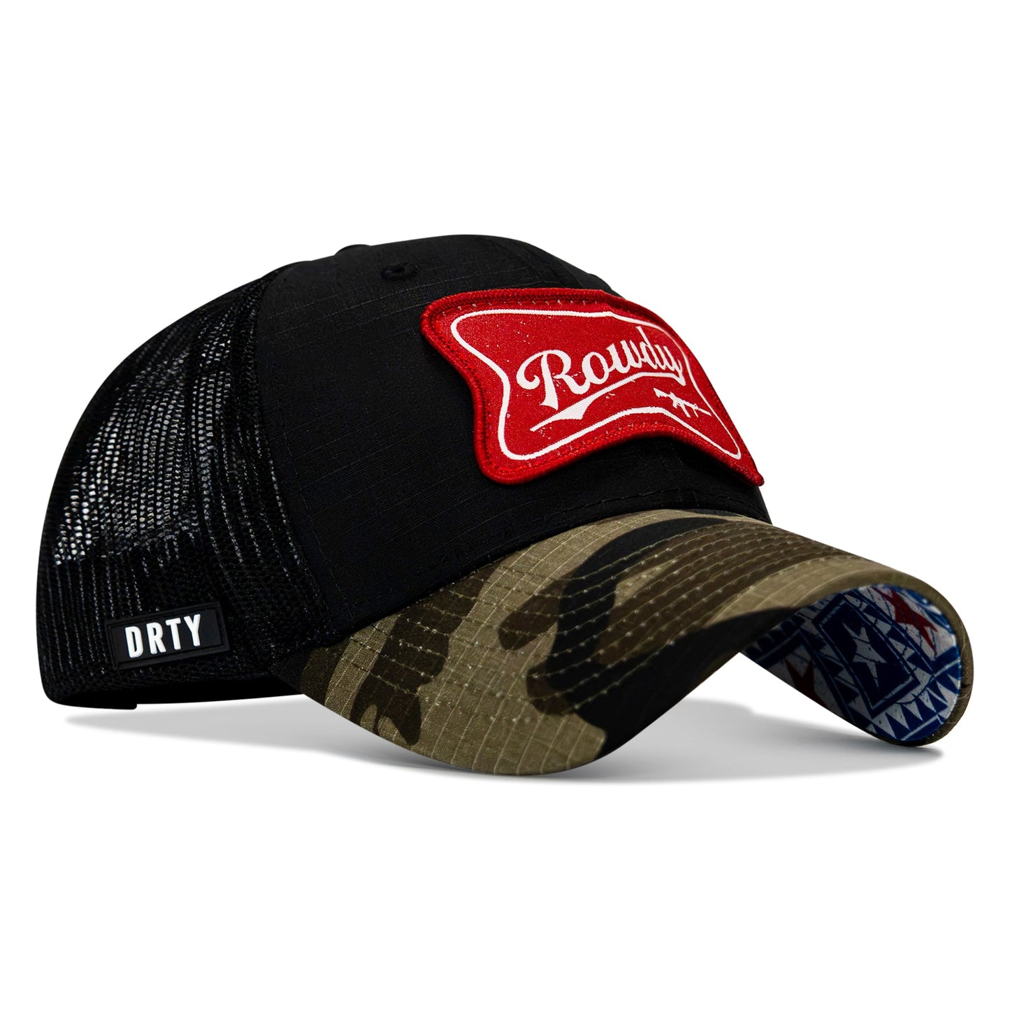 Rowdy Beer Logo Patch Original Ripstop Snapback Hat