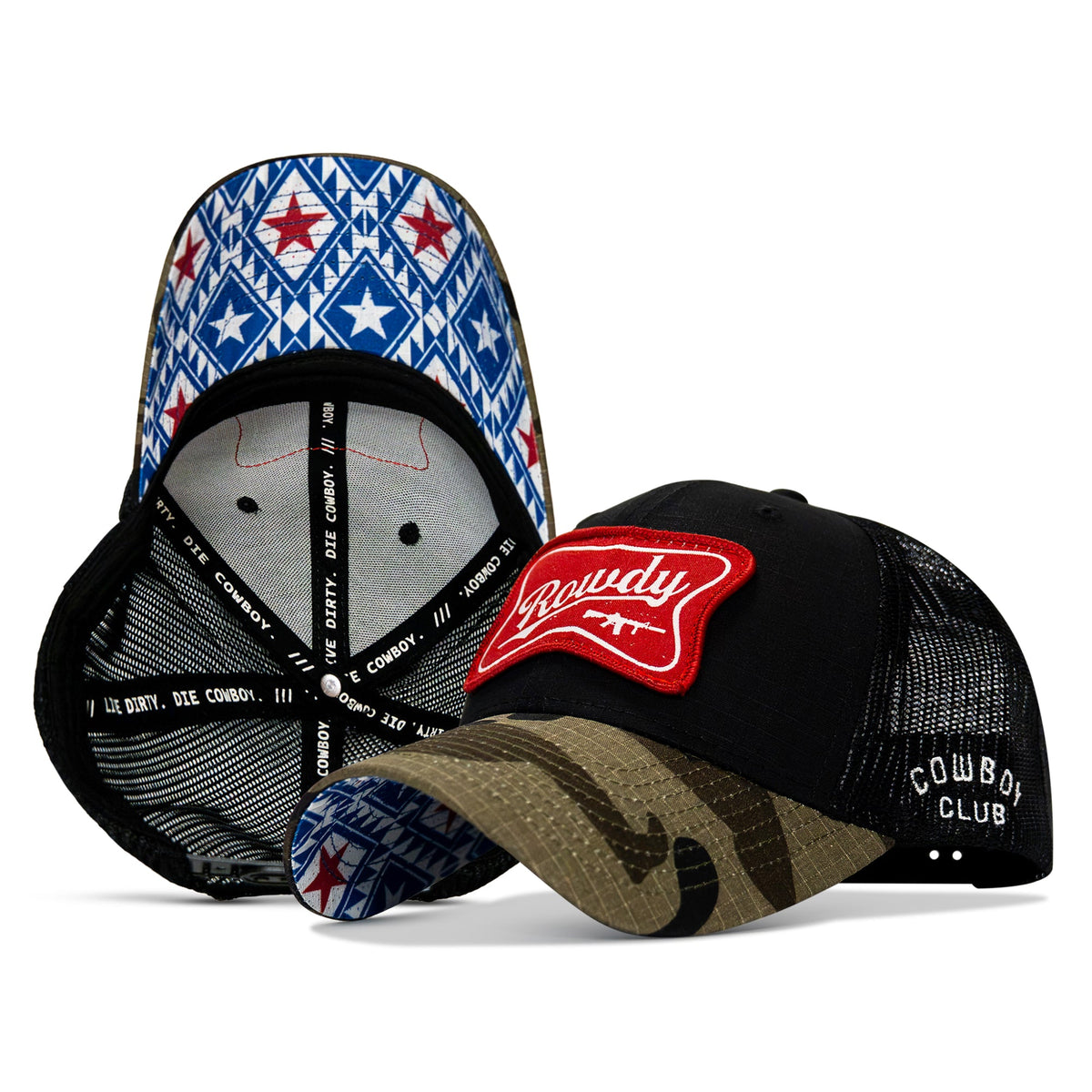Rowdy Beer Logo Patch Original Ripstop Snapback Hat