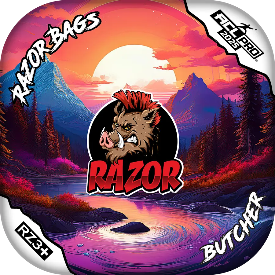 Butcher | Sunset | ACL PRO Cornhole Bags by Razor Bags (Razor Cornhole)