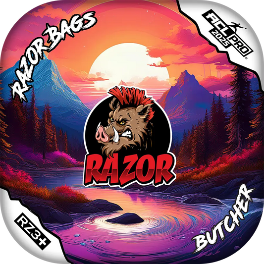 Butcher | Sunset | ACL PRO Cornhole Bags by Razor Bags (Razor Cornhole)