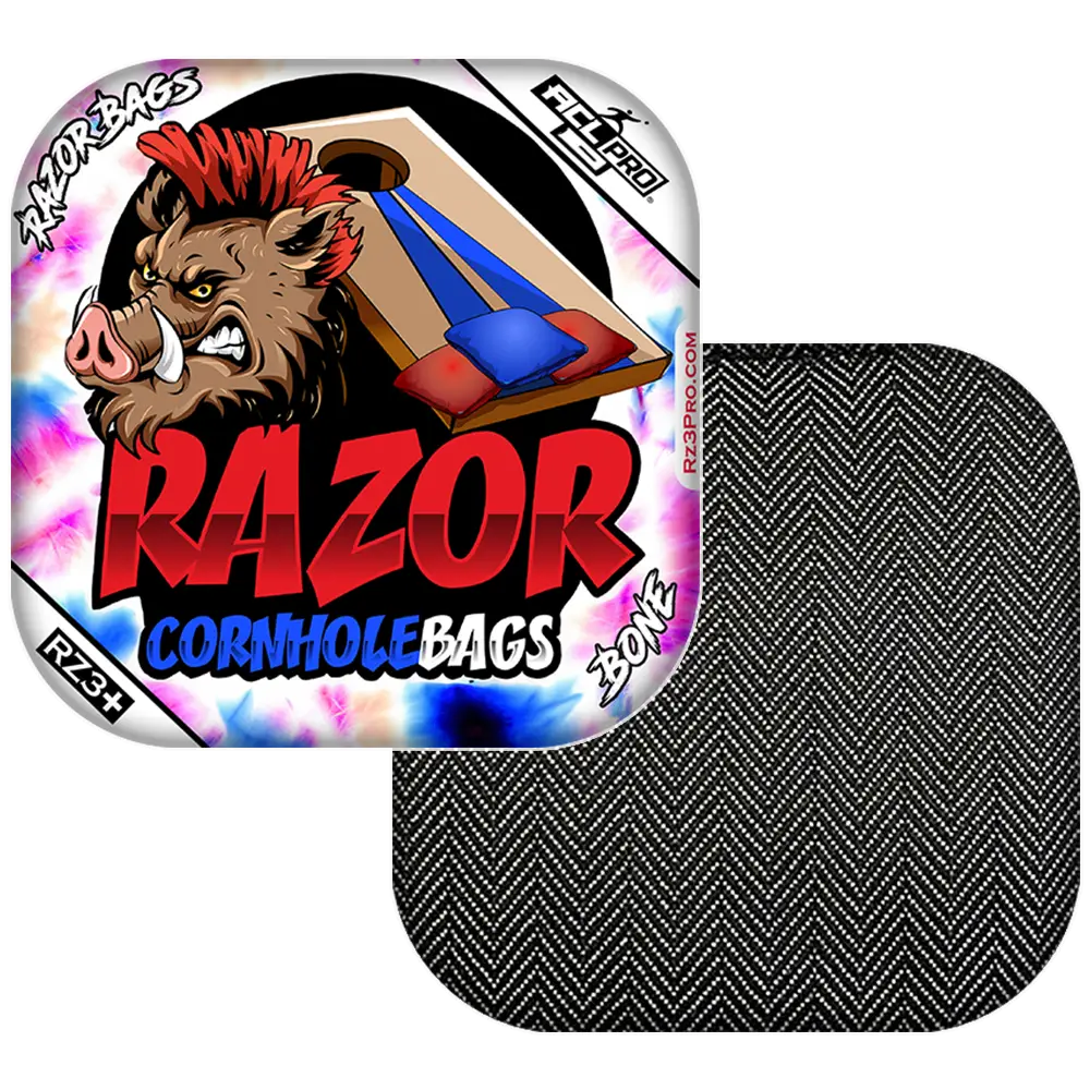 Bone | Razor Tie Dye | ACL PRO Razor Cornhole Bags