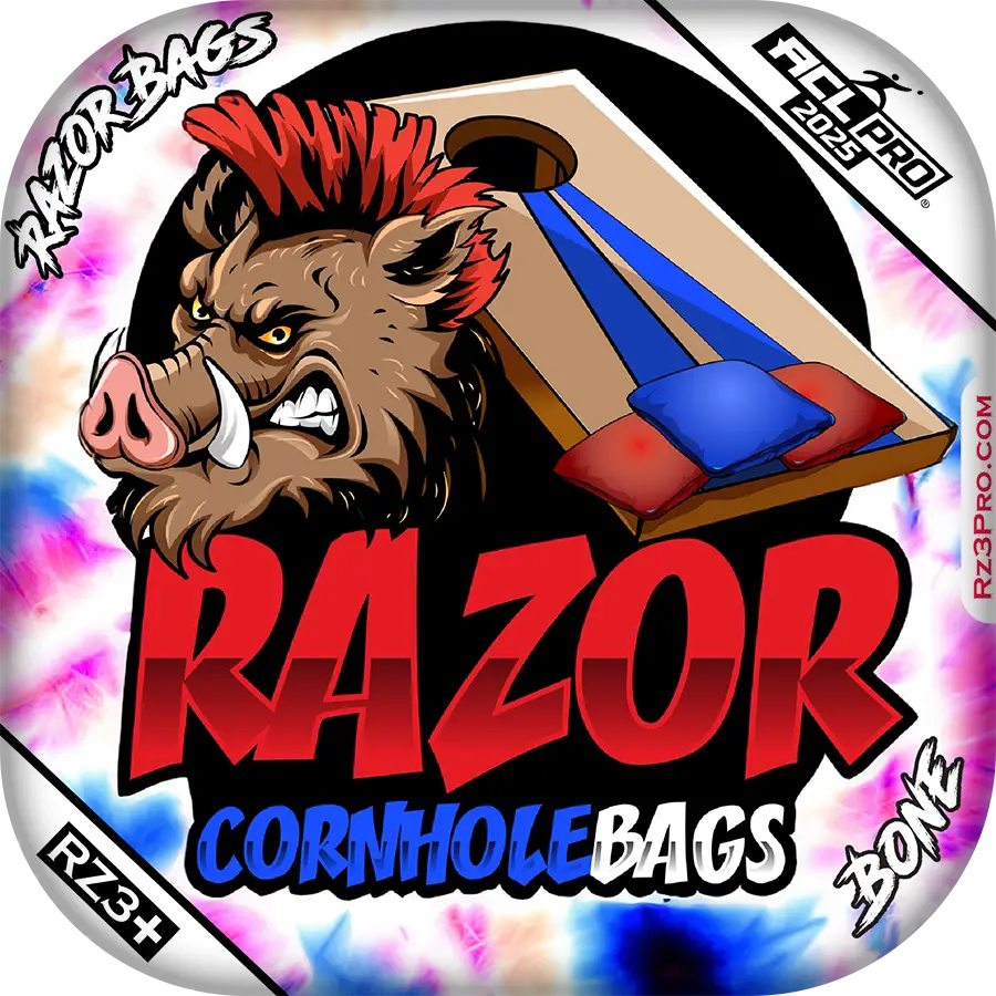 Bone | Razor Tie Dye | ACL PRO Razor Cornhole Bags