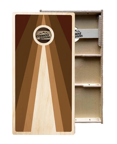 Tournament Quality Cornhole Boards - Retro Triangle Wood Design