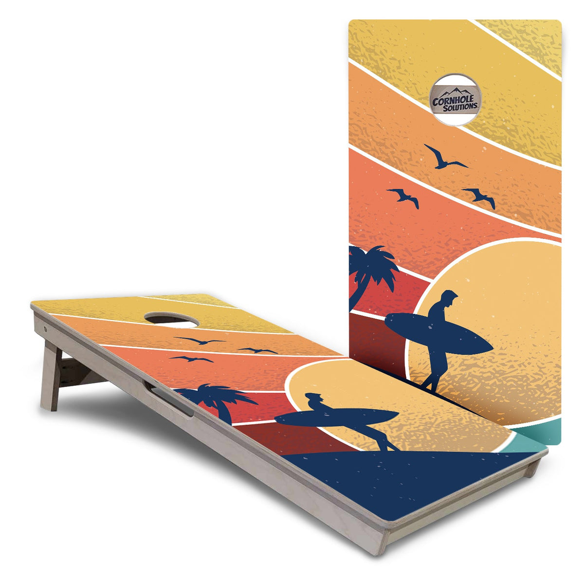 Retro Beach Cornhole Boards – Tournament Series