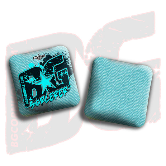 2025 Multiple Bag Models "Aqua Splatter" - ACL Pro Stamped Cornhole Bags - SET OF 4 BAGS