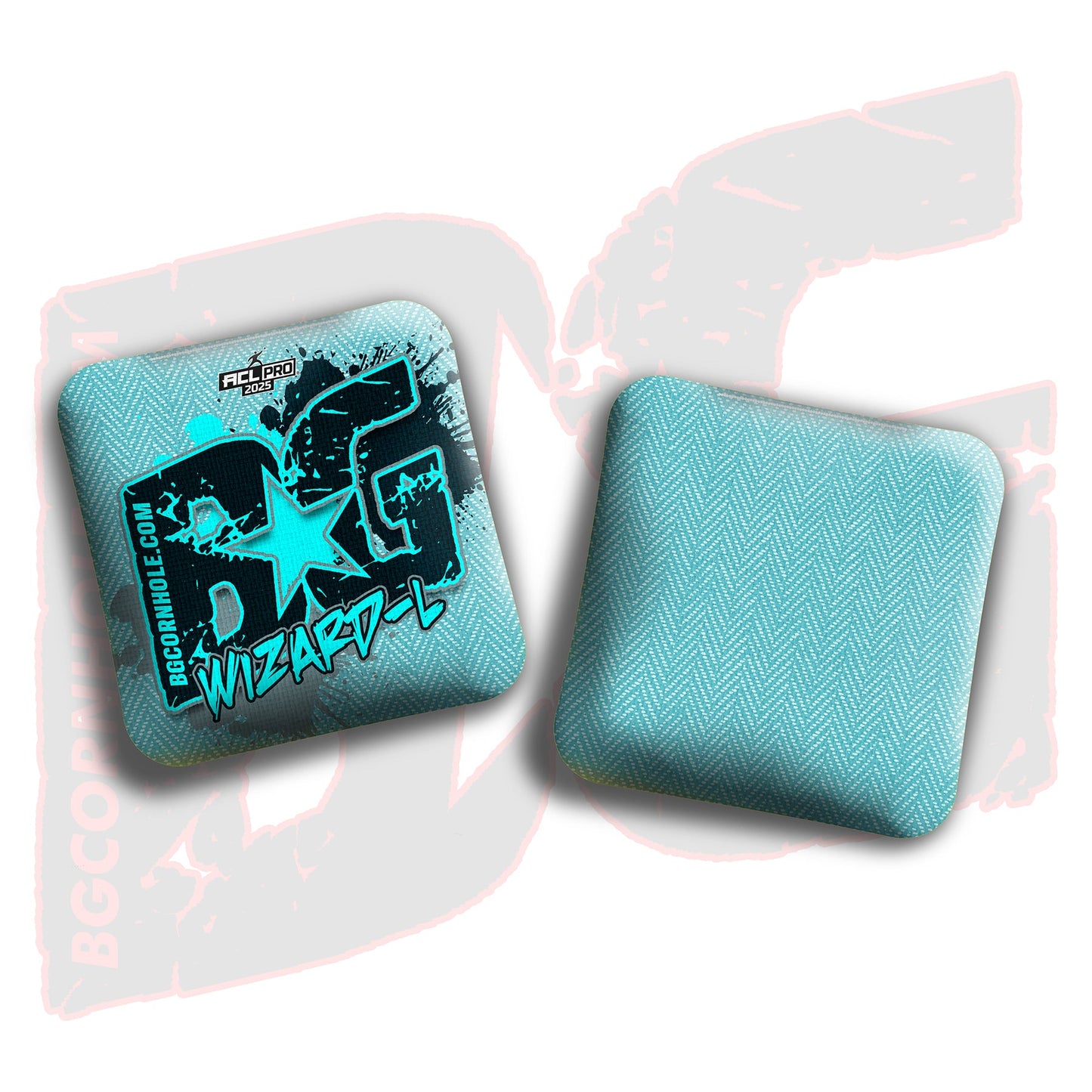 2025 Multiple Bag Models "Aqua Splatter" - ACL Pro Stamped Cornhole Bags - SET OF 4 BAGS